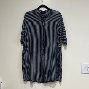 Zara Classic Pin Striped Button Down Shirt/Shirt Dress